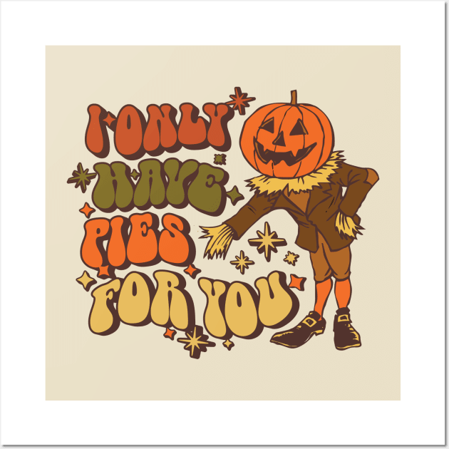 Retro Pumpkin Jokes Fall Halloween Pumpkin Fall Vintage Pumpkin Face Wall Art by Mochabonk